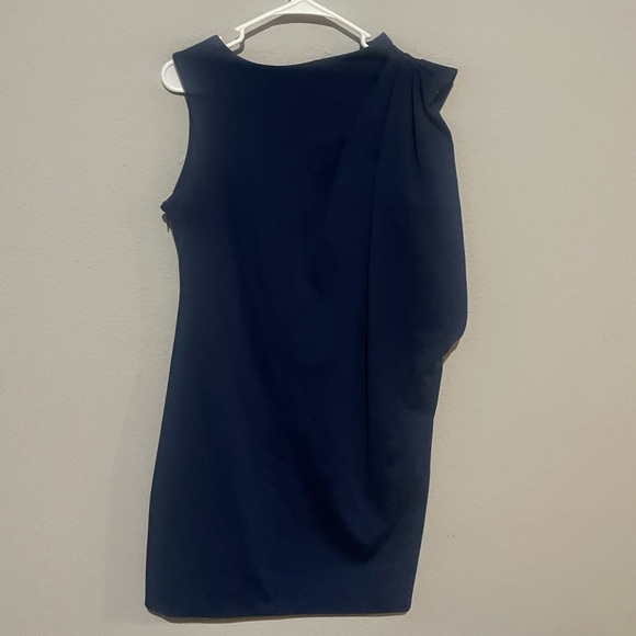 Ted Baker Sz 3 (US 8-10) jersey knit asymmetrical business career sheath dress - Picture 4 of 9